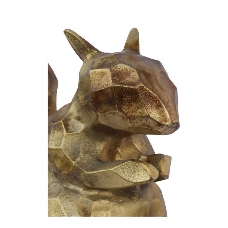 Golden Squirrel Sculpture