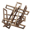 Tangled Rectangles Sculpture Gold Small