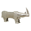 Silver Rhino Sculpture