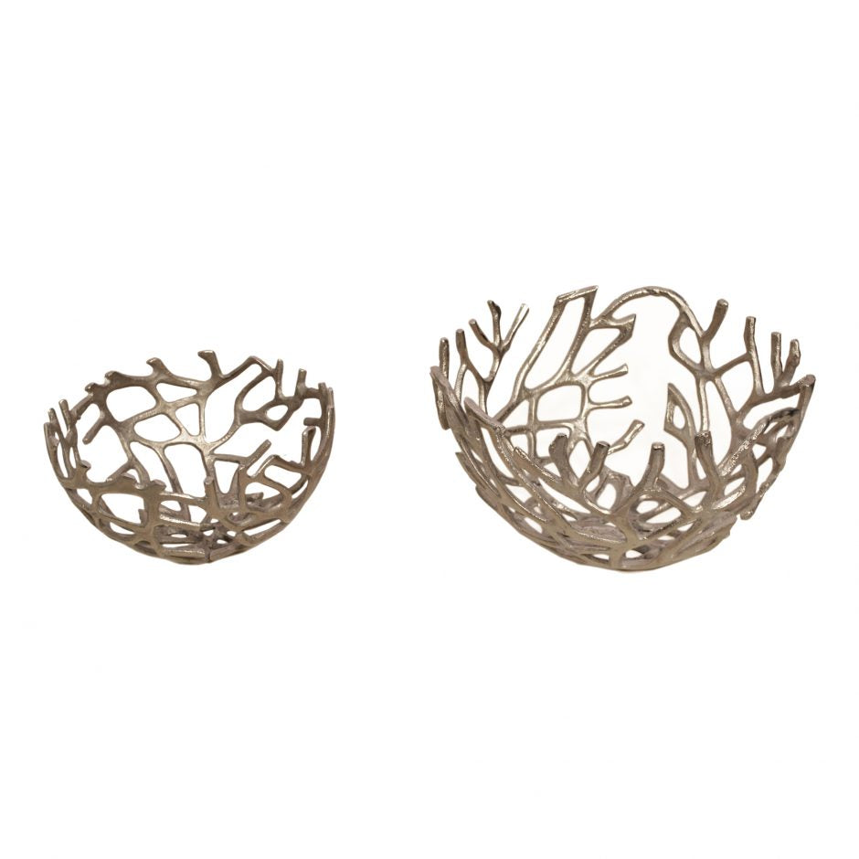 Branch Bowl Silver Set Of Two