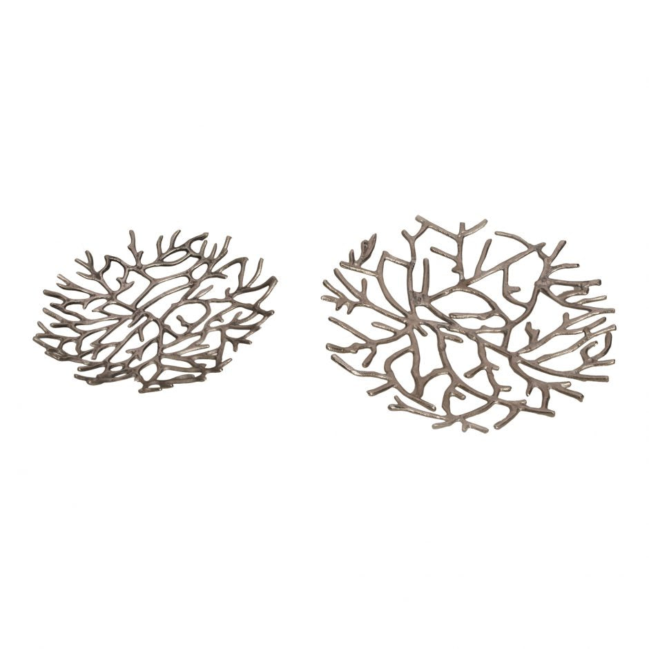 Twig Platter Silver Set Of Two