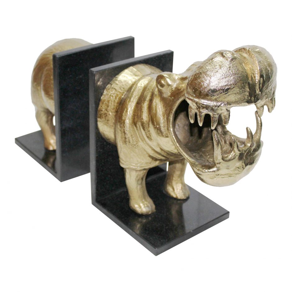 Hippo Bookends