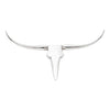 Longhorn Wall Decor Large Silver