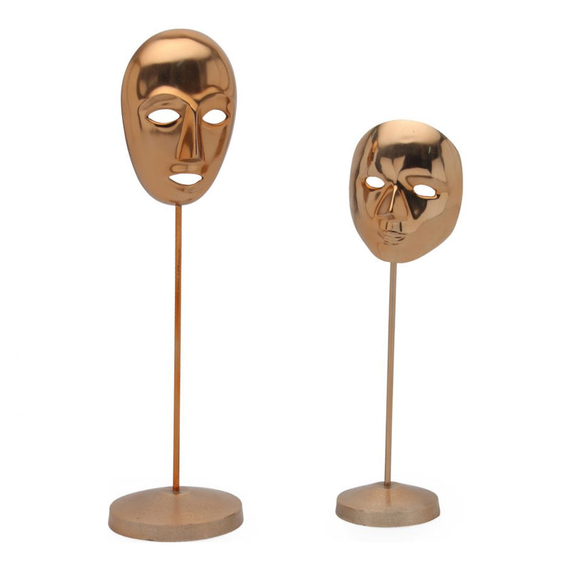 Carnival Masks Rose Gold Set Of 2