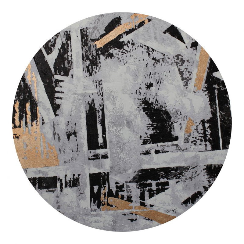 Abstract City Round Wall Decor