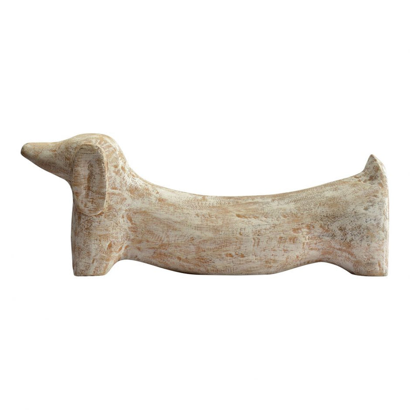 Wooden Dachshund White