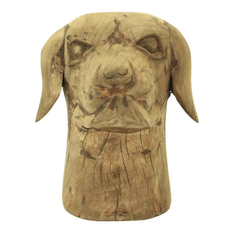 Wooden Dog Head