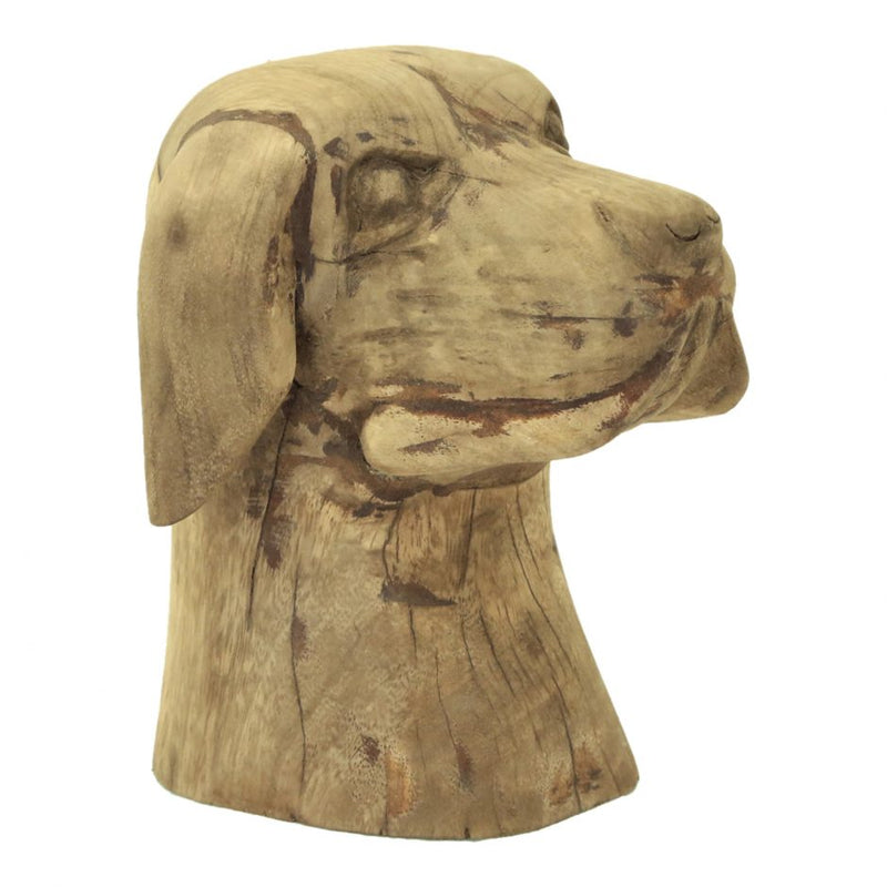 Wooden Dog Head